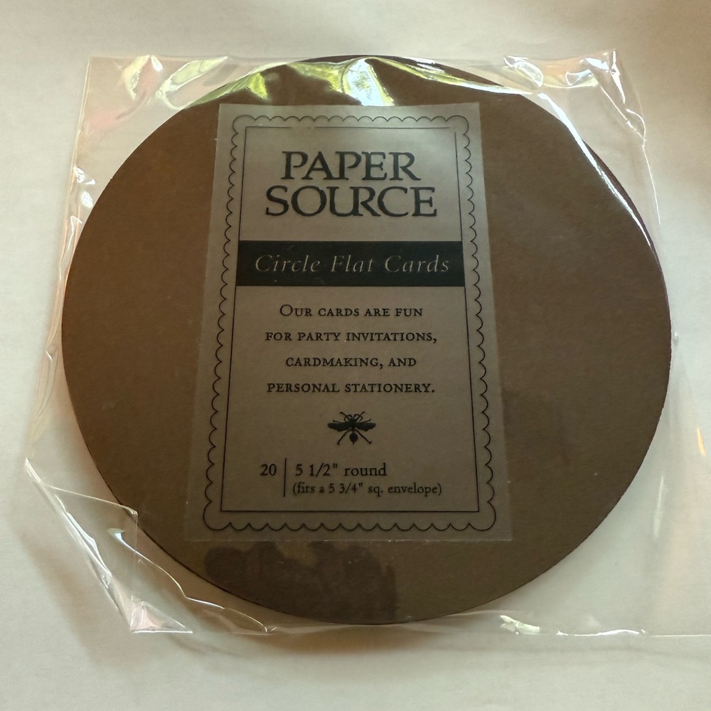 Paper Source Chocolate Circle Flat Cards